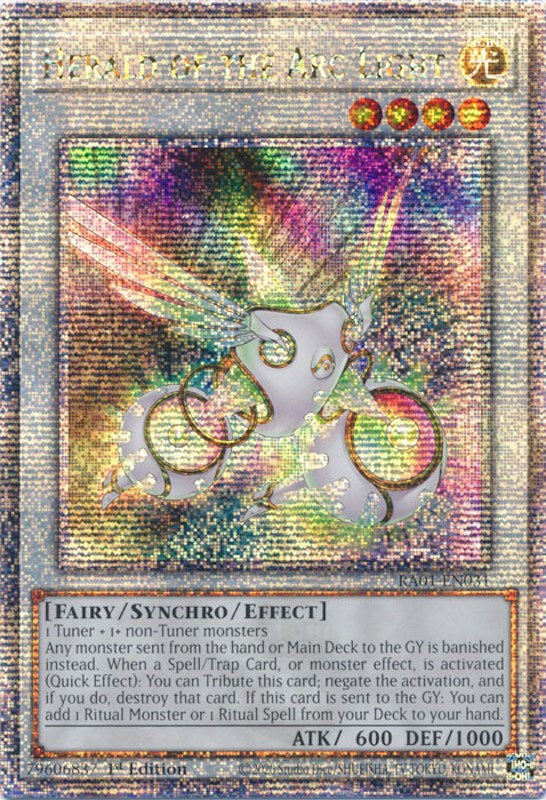 Herald of the Arc Light [RA01-EN031] Quarter Century Secret Rare | Card Merchant Takapuna