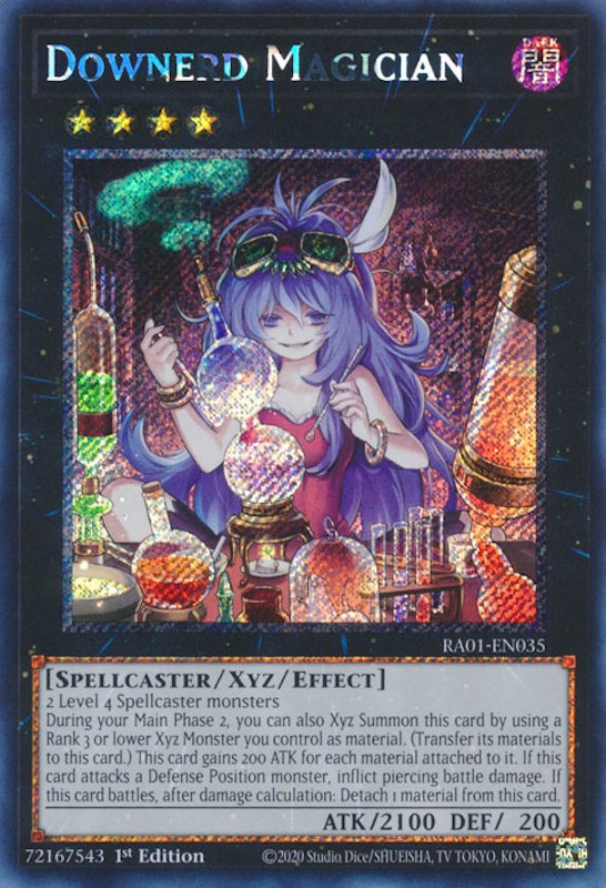 Downerd Magician [RA01-EN035] Platinum Secret Rare | Card Merchant Takapuna