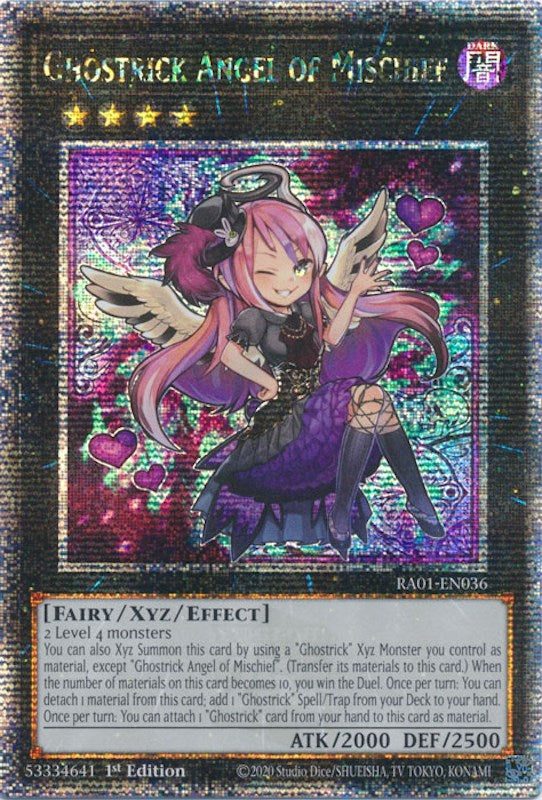 Ghostrick Angel of Mischief [RA01-EN036] Quarter Century Secret Rare | Card Merchant Takapuna