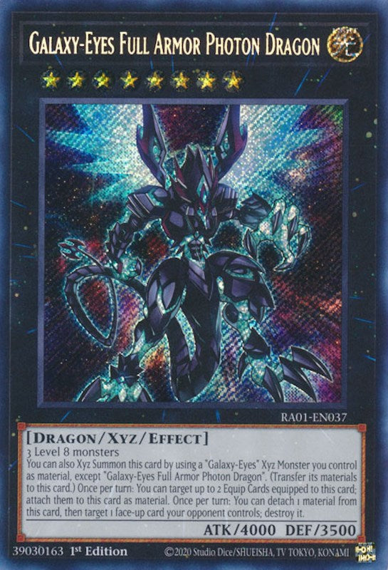 Galaxy-Eyes Full Armor Photon Dragon [RA01-EN037] Secret Rare | Card Merchant Takapuna