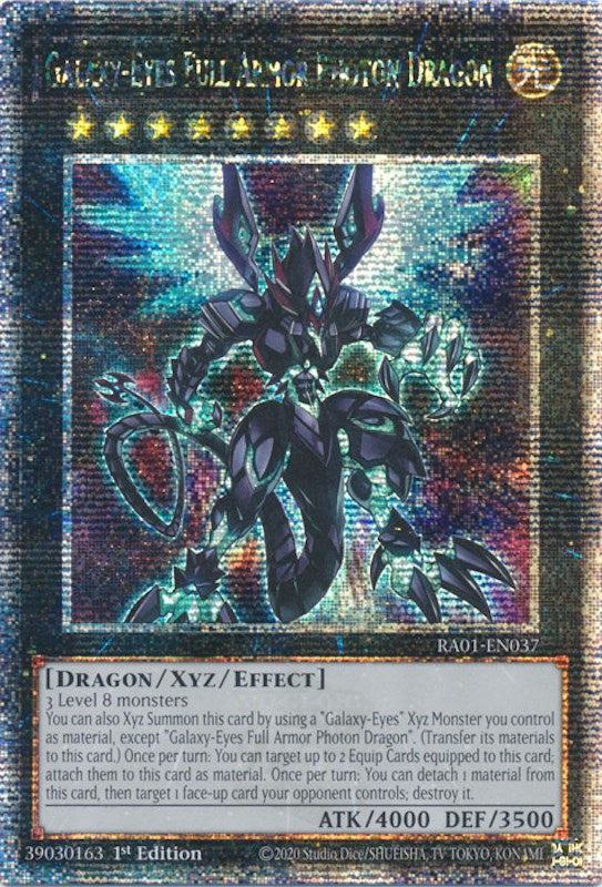 Galaxy-Eyes Full Armor Photon Dragon [RA01-EN037] Quarter Century Secret Rare | Card Merchant Takapuna