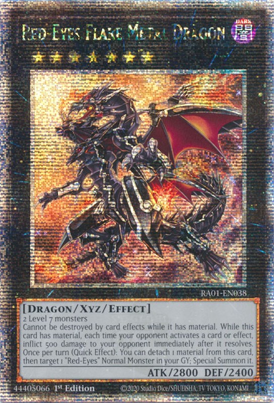 Red-Eyes Flare Metal Dragon [RA01-EN038] Quarter Century Secret Rare | Card Merchant Takapuna