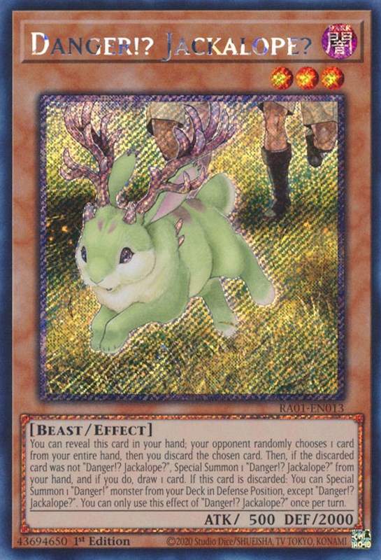 Danger!? Jackalope? [RA01-EN013] Platinum Secret Rare | Card Merchant Takapuna