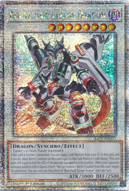 Borreload Savage Dragon [RA01-EN033] Quarter Century Secret Rare | Card Merchant Takapuna