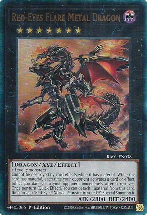 Red-Eyes Flare Metal Dragon [RA01-EN038] Prismatic Ultimate Rare | Card Merchant Takapuna