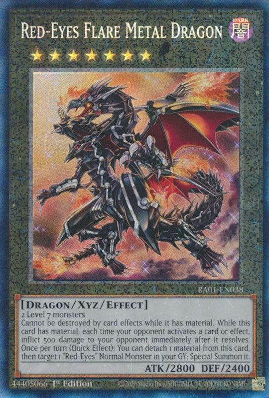 Red-Eyes Flare Metal Dragon [RA01-EN038] Prismatic Collector's Rare | Card Merchant Takapuna