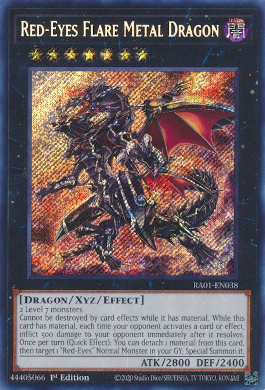 Red-Eyes Flare Metal Dragon [RA01-EN038] Secret Rare | Card Merchant Takapuna