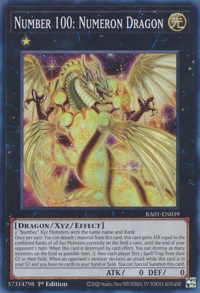 Number 100: Numeron Dragon [RA01-EN039] Super Rare | Card Merchant Takapuna