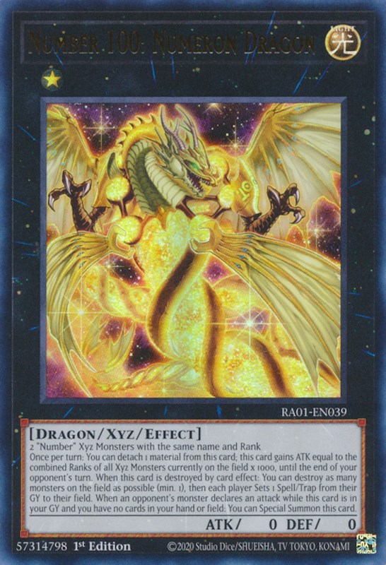 Number 100: Numeron Dragon [RA01-EN039] Ultra Rare | Card Merchant Takapuna