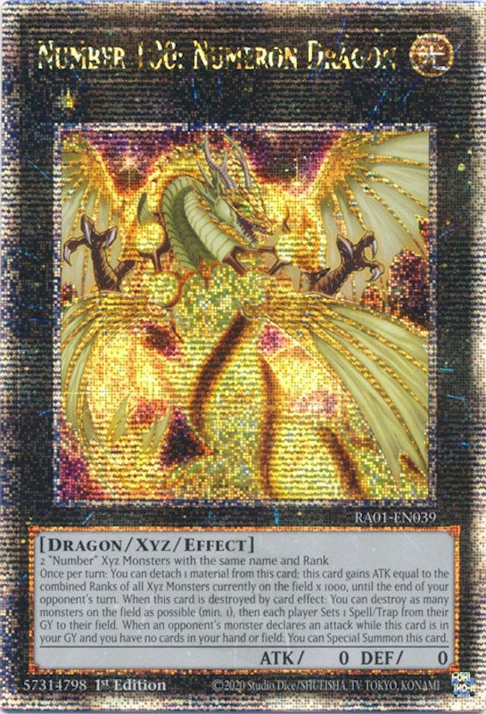 Number 100: Numeron Dragon [RA01-EN039] Quarter Century Secret Rare | Card Merchant Takapuna