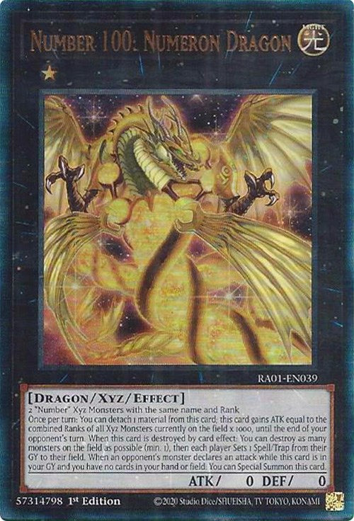 Number 100: Numeron Dragon [RA01-EN039] Prismatic Ultimate Rare | Card Merchant Takapuna