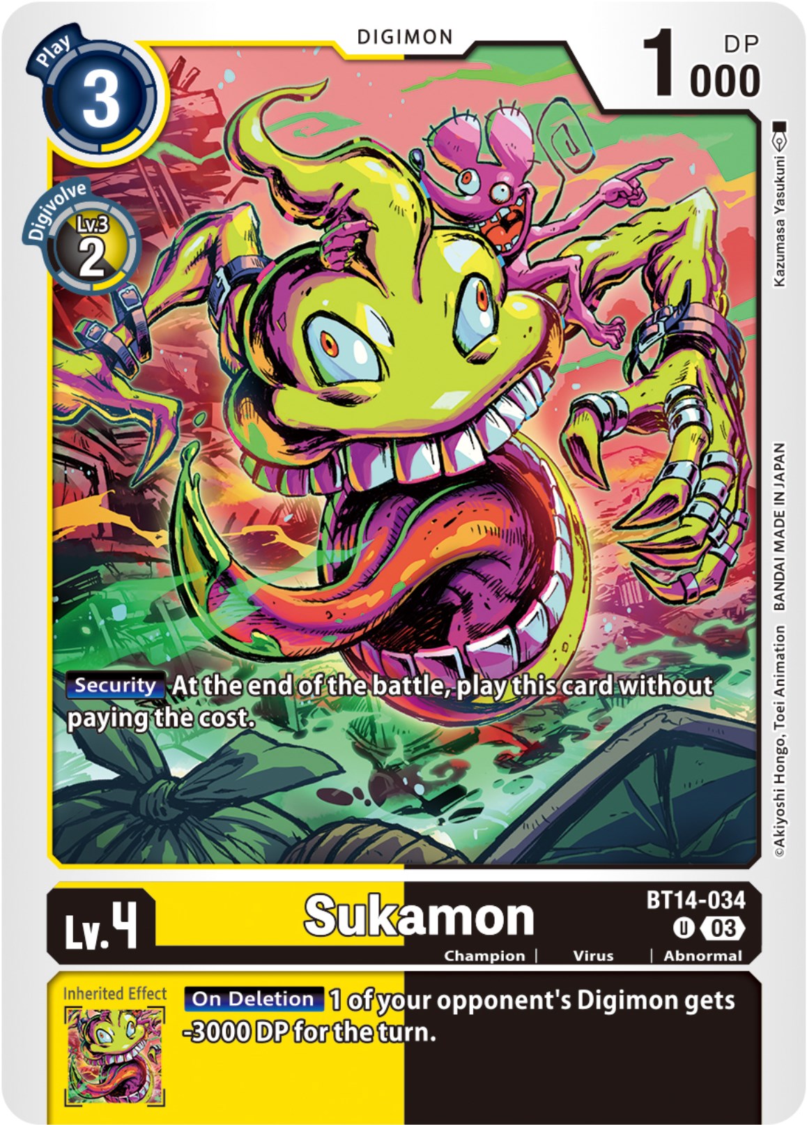 Sukamon [BT14-034] [Blast Ace] | Card Merchant Takapuna