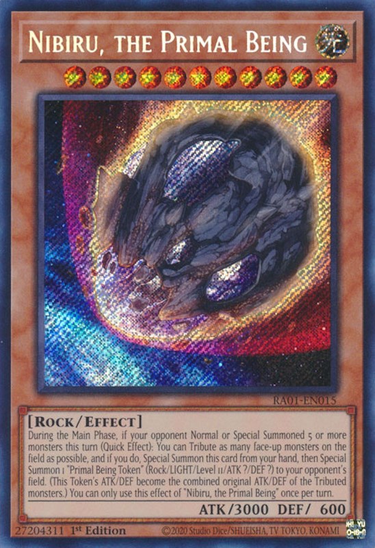 Nibiru, the Primal Being [RA01-EN015] Secret Rare | Card Merchant Takapuna