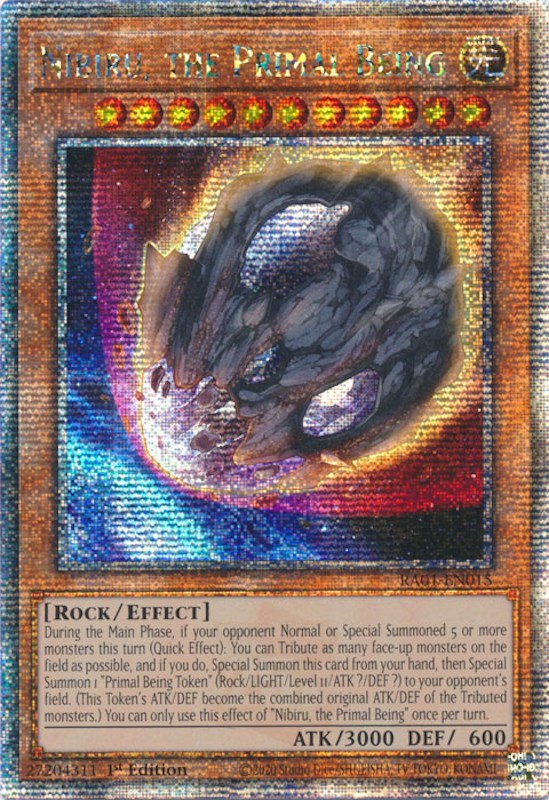 Nibiru, the Primal Being [RA01-EN015] Quarter Century Secret Rare | Card Merchant Takapuna