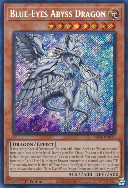 Blue-Eyes Abyss Dragon [RA01-EN016] Secret Rare | Card Merchant Takapuna