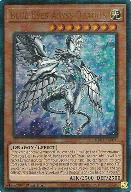 Blue-Eyes Abyss Dragon [RA01-EN016] Prismatic Ultimate Rare | Card Merchant Takapuna