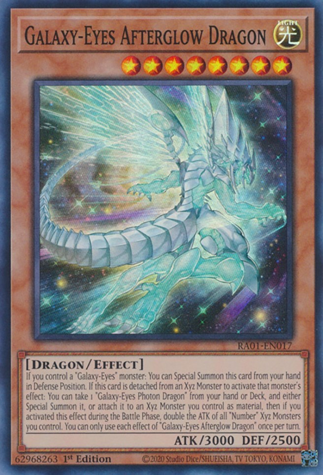 Galaxy-Eyes Afterglow Dragon [RA01-EN017] Super Rare | Card Merchant Takapuna