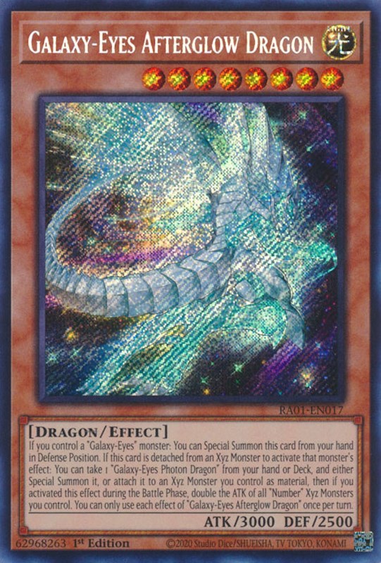 Galaxy-Eyes Afterglow Dragon [RA01-EN017] Secret Rare | Card Merchant Takapuna