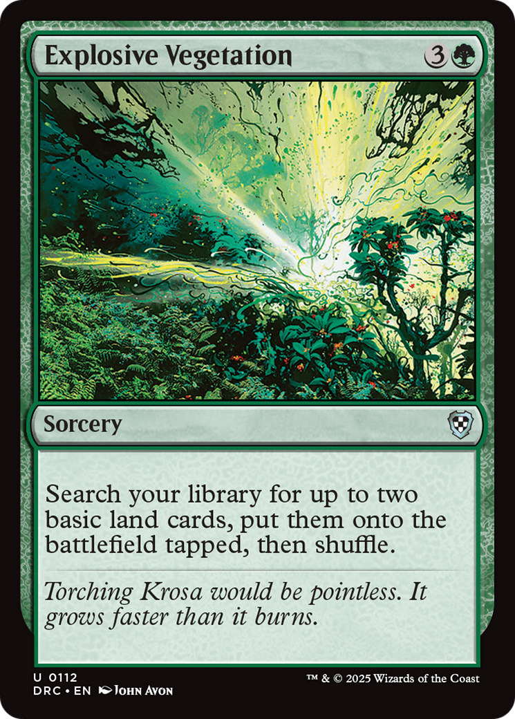 Explosive Vegetation [Aetherdrift Commander] | Card Merchant Takapuna