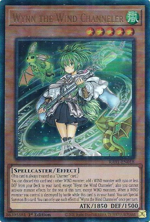 Wynn the Wind Channeler [RA01-EN018] Prismatic Ultimate Rare | Card Merchant Takapuna