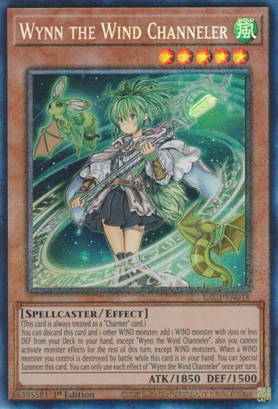 Wynn the Wind Channeler [RA01-EN018] Prismatic Collector's Rare | Card Merchant Takapuna