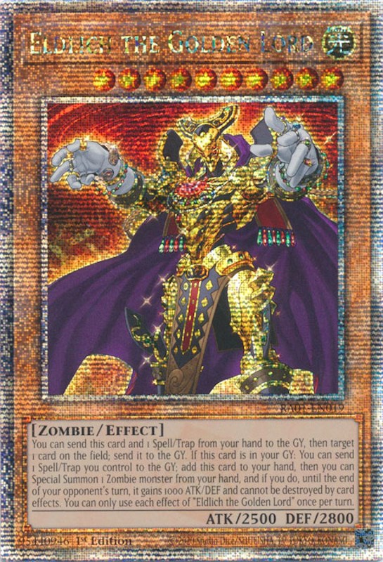 Eldlich the Golden Lord [RA01-EN019] Quarter Century Secret Rare | Card Merchant Takapuna