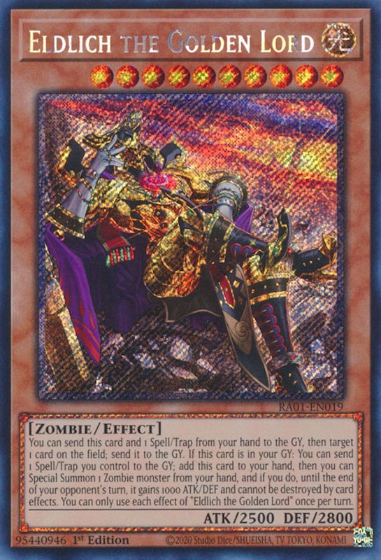 Eldlich the Golden Lord (Alternate Art) [RA01-EN019] Platinum Secret Rare | Card Merchant Takapuna