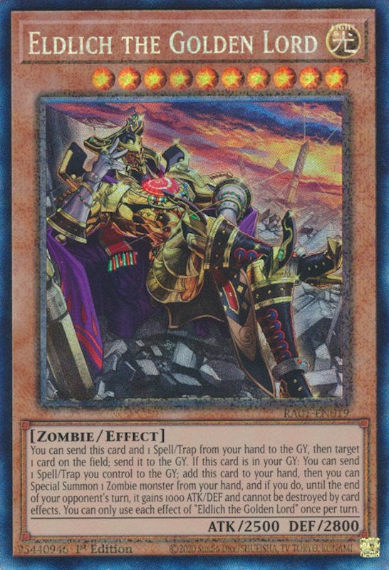 Eldlich the Golden Lord (Alternate Art) [RA01-EN019] Prismatic Collector's Rare | Card Merchant Takapuna