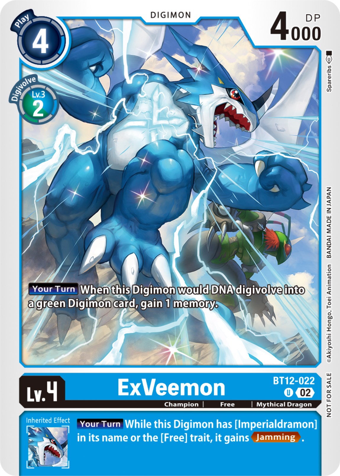 ExVeemon [BT12-022] (NYCC 2023 Demo Deck) [Across Time] | Card Merchant Takapuna