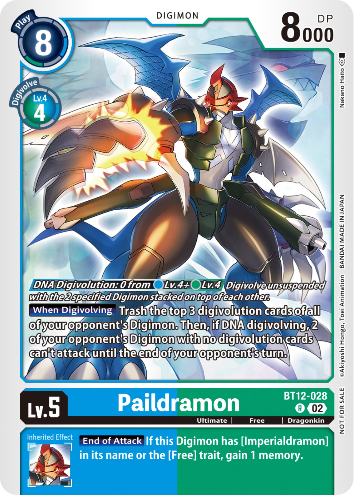 Paildramon [BT12-028] (NYCC 2023 Demo Deck) [Across Time] | Card Merchant Takapuna