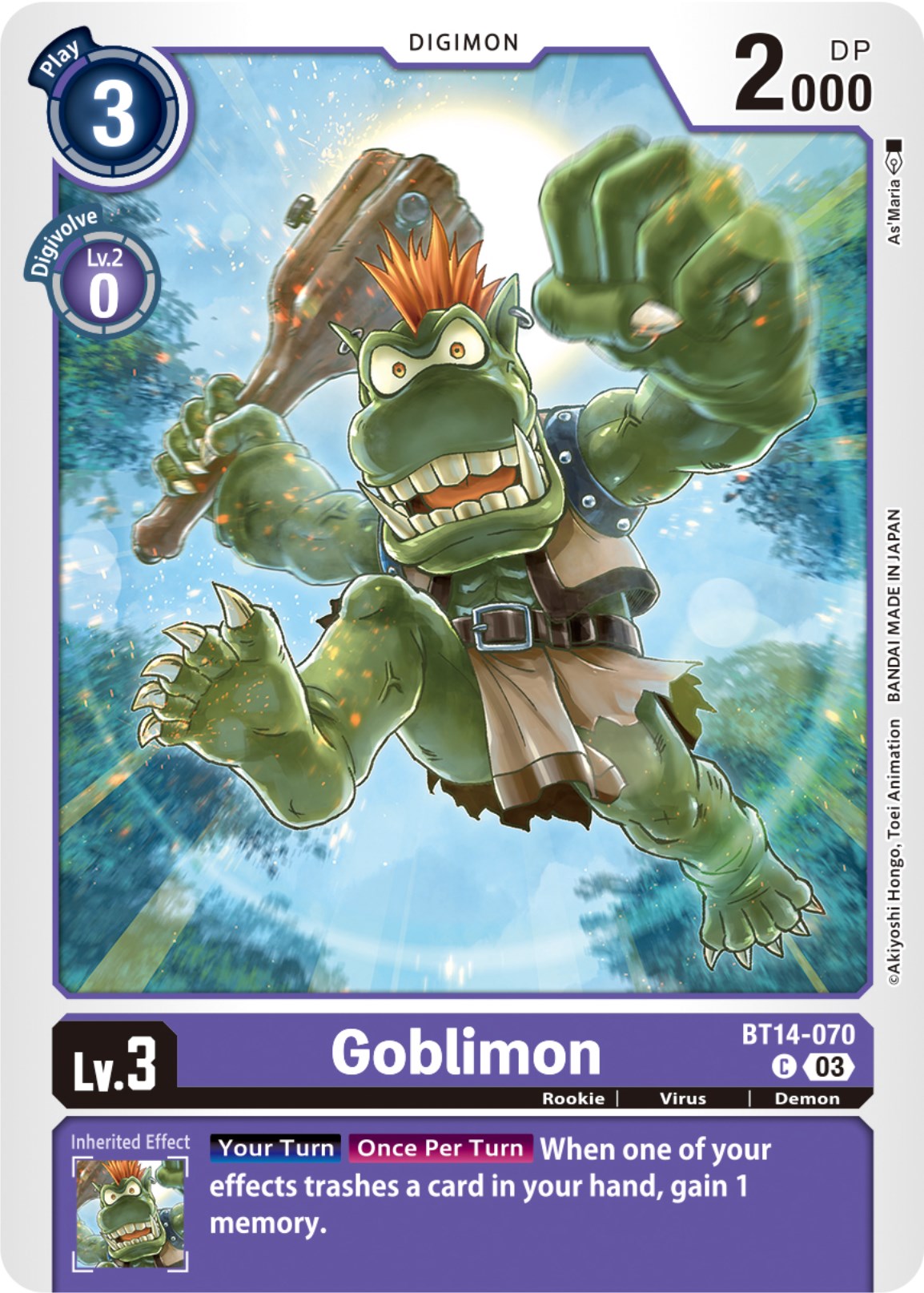 Goblimon [BT14-070] [Blast Ace] | Card Merchant Takapuna