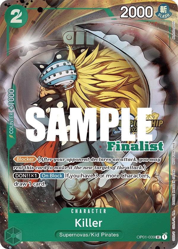 Killer (CS 2023 Top Players Pack) [Finalist] [One Piece Promotion Cards] | Card Merchant Takapuna