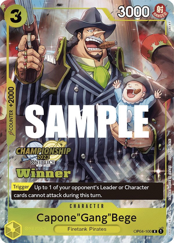 Capone"Gang"Bege (CS 2023 Top Players Pack) [Winner] [One Piece Promotion Cards] | Card Merchant Takapuna