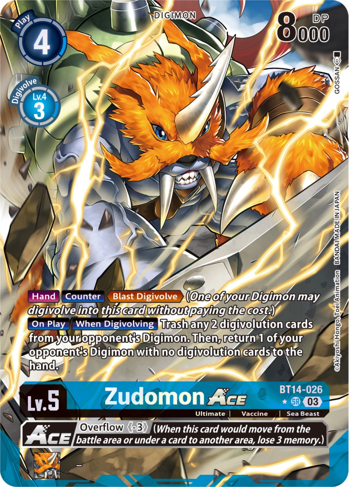 Zudomon Ace [BT14-026] (GOSSAN Alternate Art) [Blast Ace] | Card Merchant Takapuna