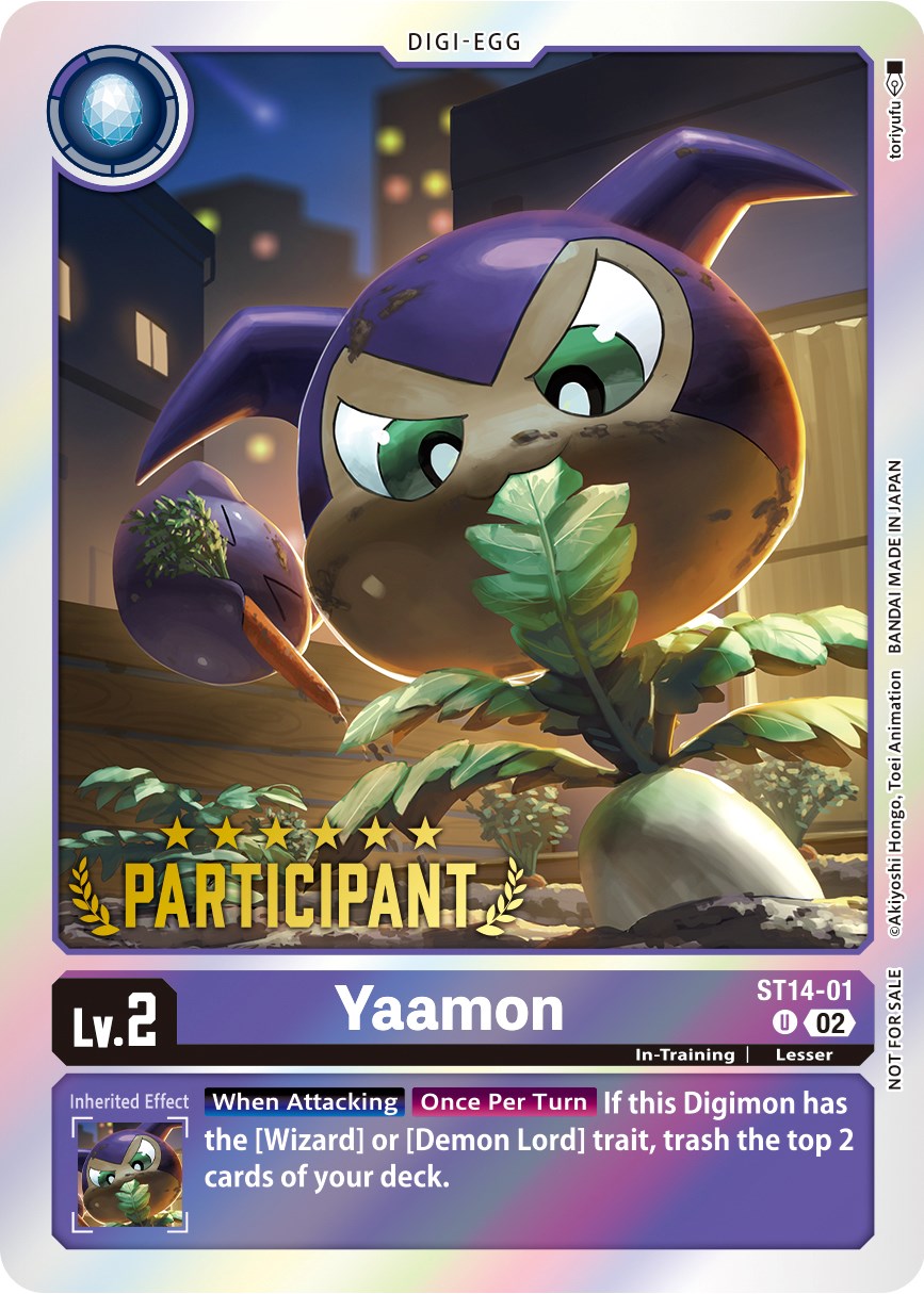 Yaamon [ST14-01] (Digimon 3-On-3 November 2023 Participation) [Starter Deck: Beelzemon Advanced Deck Set] | Card Merchant Takapuna