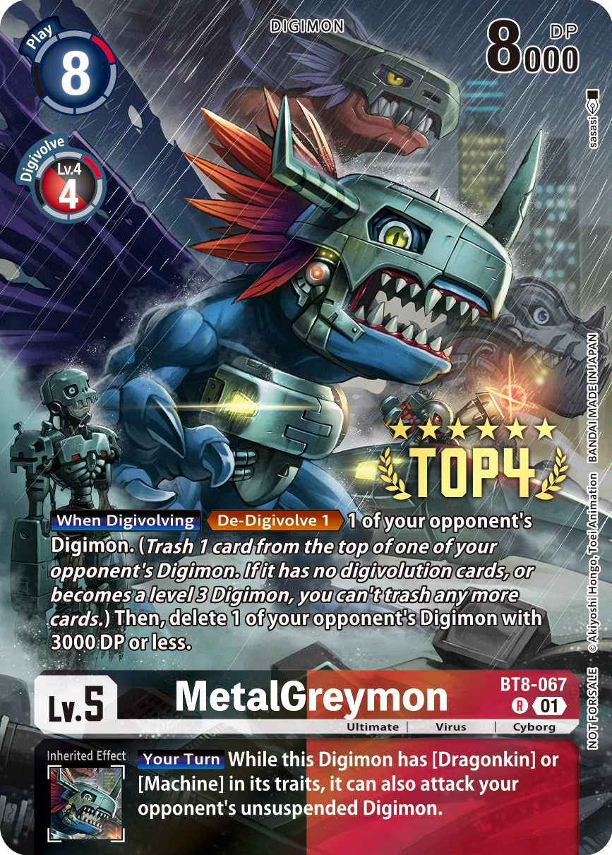 MetalGreymon [BT8-067] (Digimon 3-On-3 November 2023 Top 4) [New Awakening] | Card Merchant Takapuna