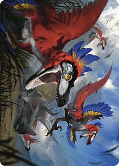 Wrathful Raptors Art Card [The Lost Caverns of Ixalan Art Series] | Card Merchant Takapuna