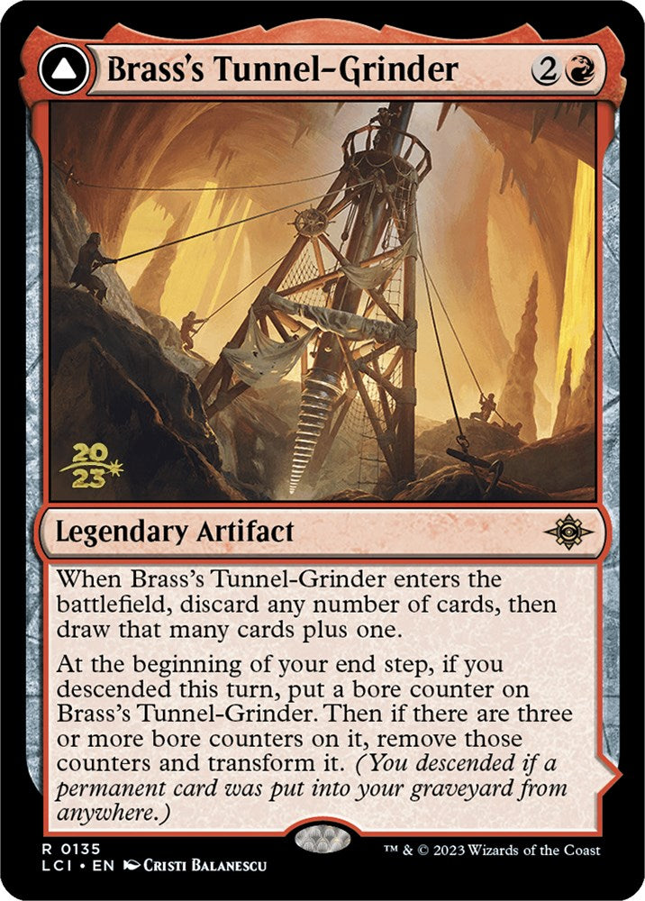 Brass's Tunnel-Grinder // Tecutlan, the Searing Rift [The Lost Caverns of Ixalan Prerelease Cards] | Card Merchant Takapuna