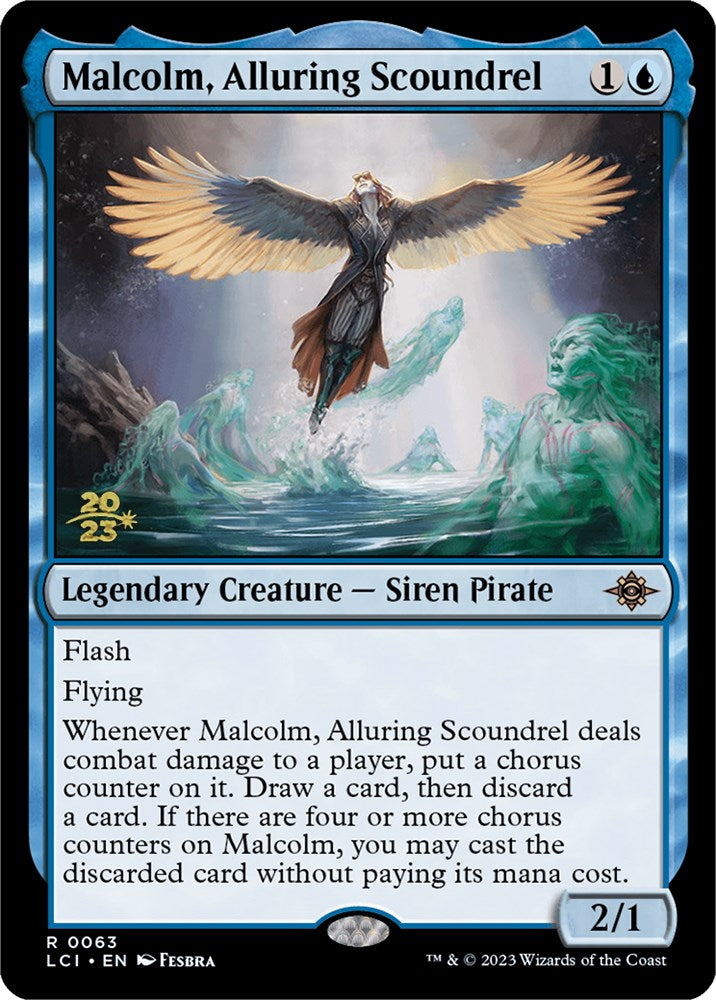 Malcolm, Alluring Scoundrel [The Lost Caverns of Ixalan Prerelease Cards] | Card Merchant Takapuna