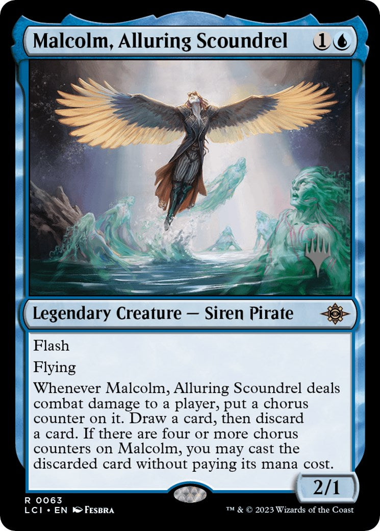 Malcolm, Alluring Scoundrel (Promo Pack) [The Lost Caverns of Ixalan Promos] | Card Merchant Takapuna