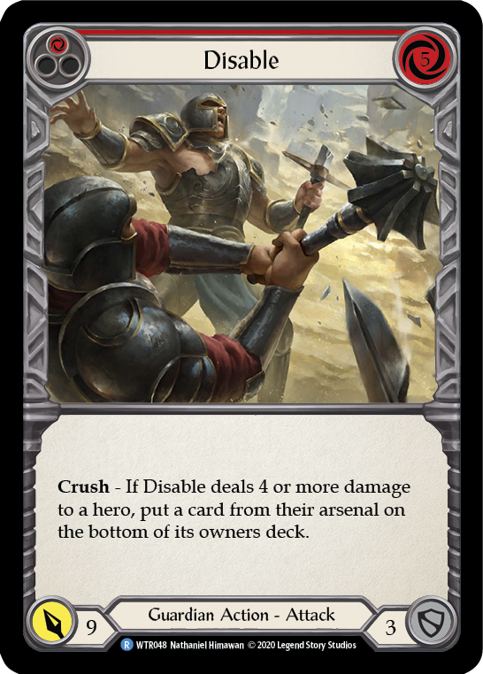 Disable (Red) [U-WTR048] (Welcome to Rathe Unlimited)  Unlimited Normal | Card Merchant Takapuna