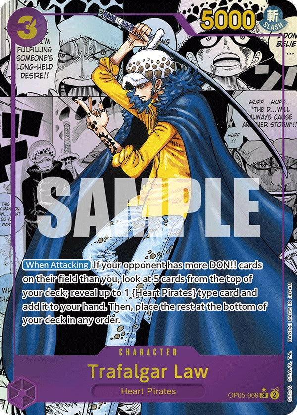 Trafalgar Law (Alternate Art)(Manga) [Awakening of the New Era] | Card Merchant Takapuna