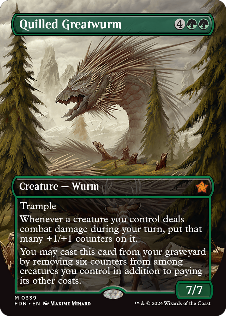 Quilled Greatwurm (Borderless) [Foundations] | Card Merchant Takapuna