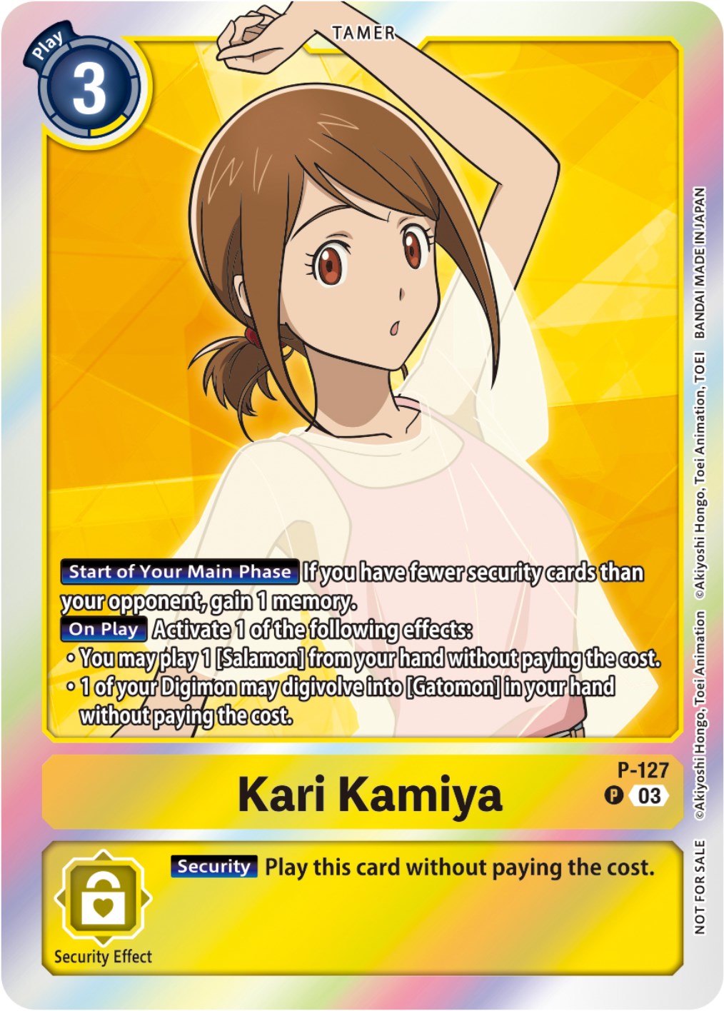 Kari Kamiya [P-127] (Tamer Party Pack -The Beginning- Ver. 2.0) [Promotional Cards] | Card Merchant Takapuna