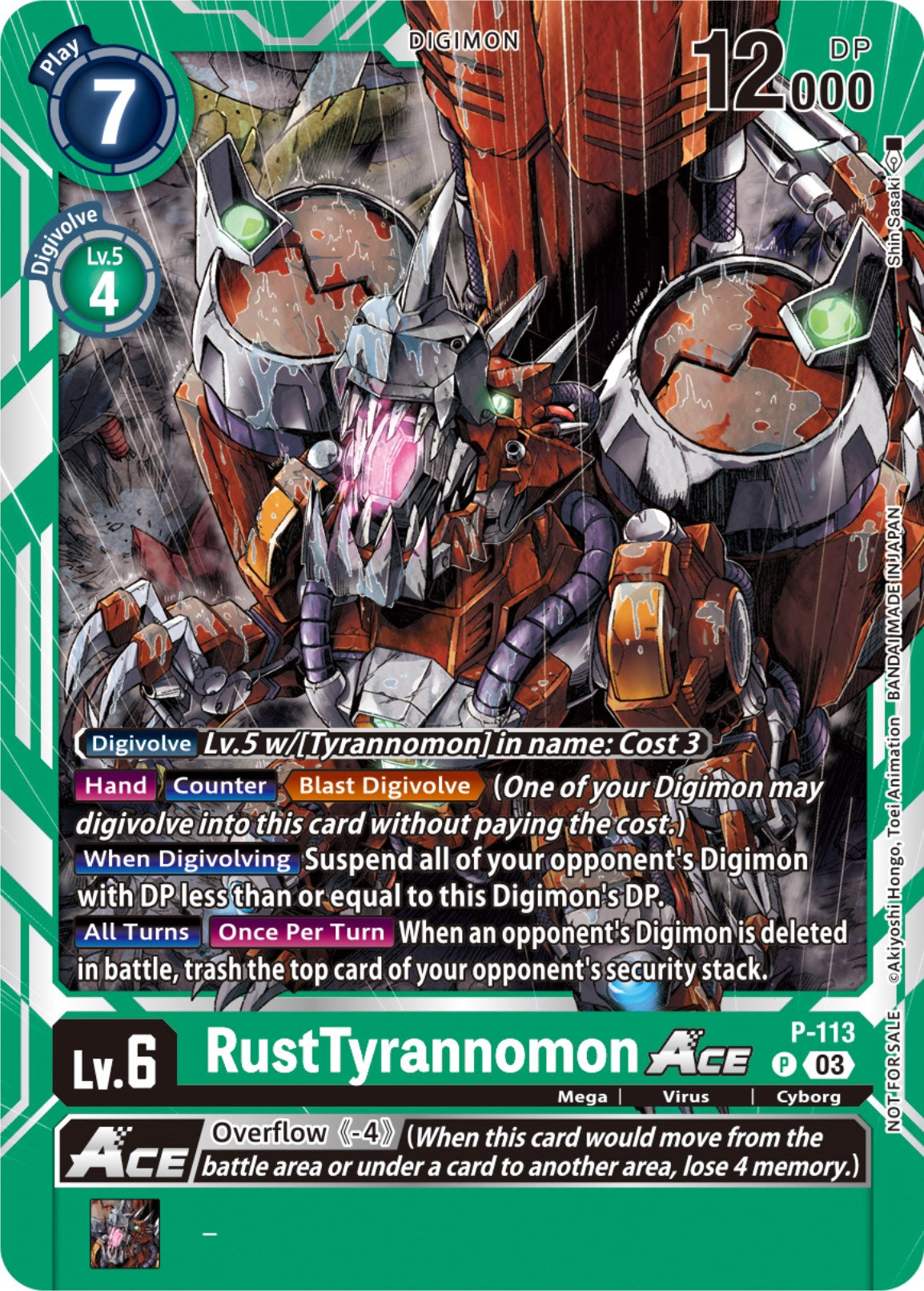 RustTyrannomon Ace [P-113] (3rd Anniversary Survey Pack) [Promotional Cards] | Card Merchant Takapuna