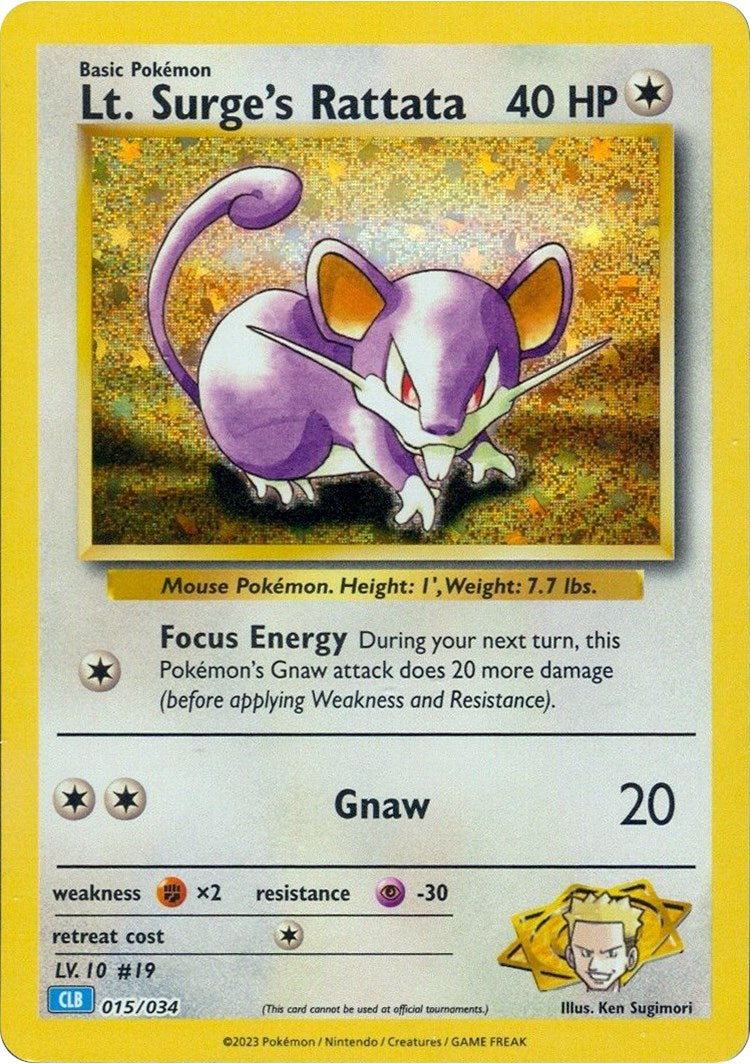 Lt. Surge's Rattata [Trading Card Game Classic] | Card Merchant Takapuna