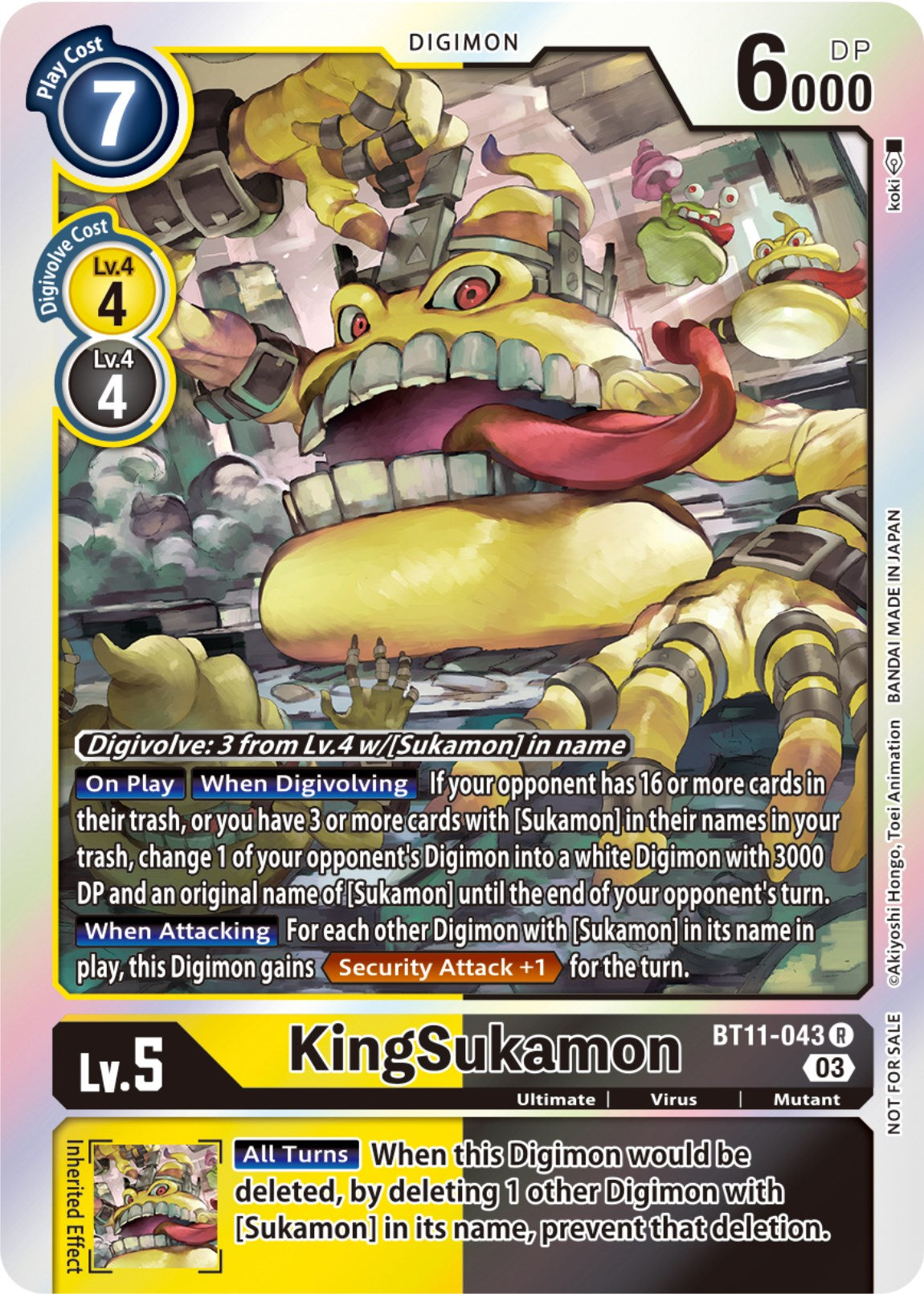 KingSukamon [BT11-043] (Winner Pack -Blast Ace-) [Dimensional Phase] | Card Merchant Takapuna