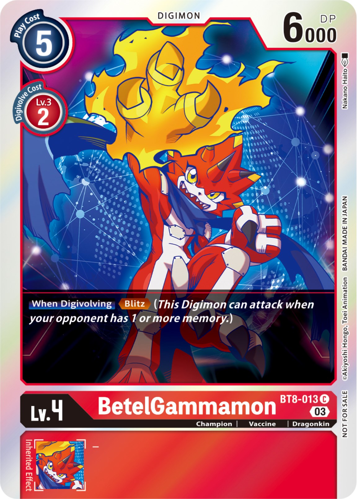 BetelGammamon [BT8-013] (Official Tournament Pack Vol.11) [New Awakening] | Card Merchant Takapuna