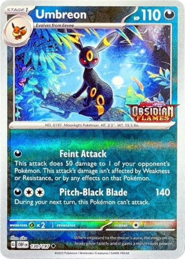 Umbreon (130/197) (Obsidian Flames Stamped) [Scarlet & Violet: Obsidian Flames] | Card Merchant Takapuna