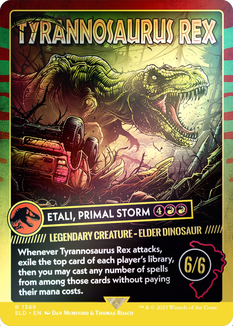 Tyrannosaurus Rex - Etali, Primal Storm (Rainbow Foil) [Secret Lair Drop Series] | Card Merchant Takapuna